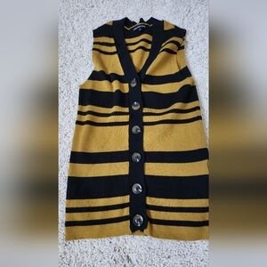 Who What Wear Kids Dress in Black and Yellow Stripes